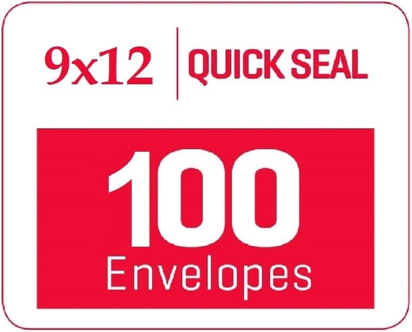 Bulk Pack of 100 9×12 Security Tinted Self-Seal Catalog Envelopes