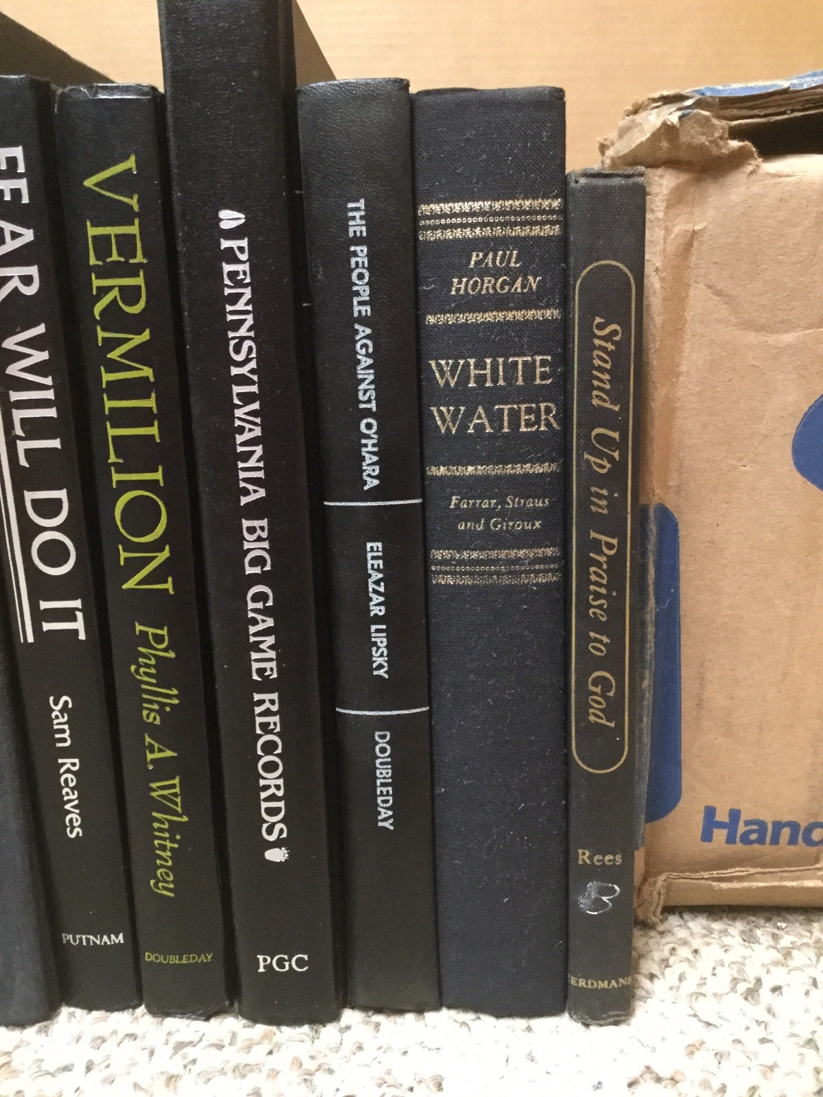 Lot of 7 Shades Of Black Hardcover Books Collection Set Decorative Shelve AB14
