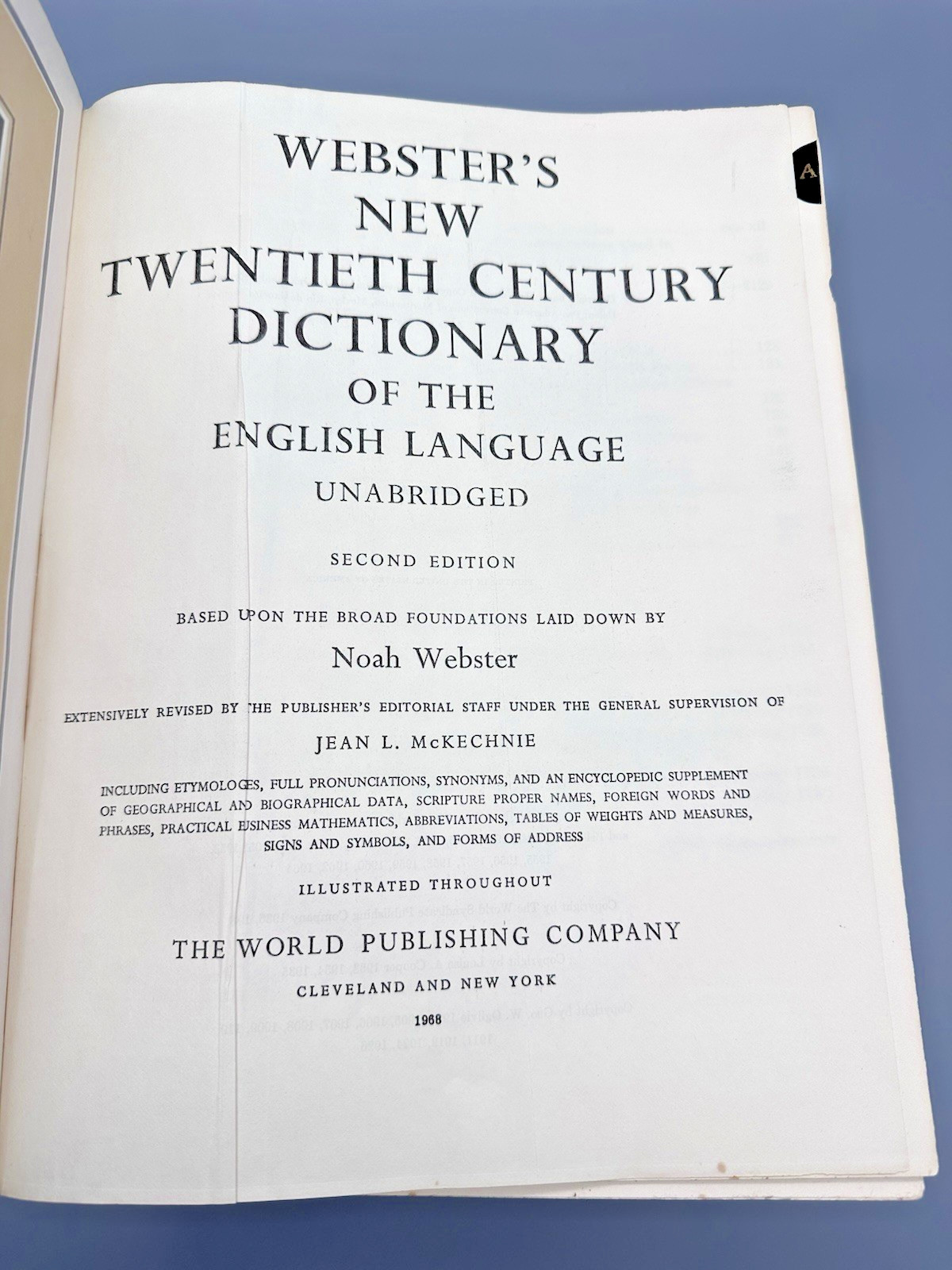 1966 Webster’s New Twentieth Century Dictionary 2nd Edition 10.5 pounds 5″ Thick