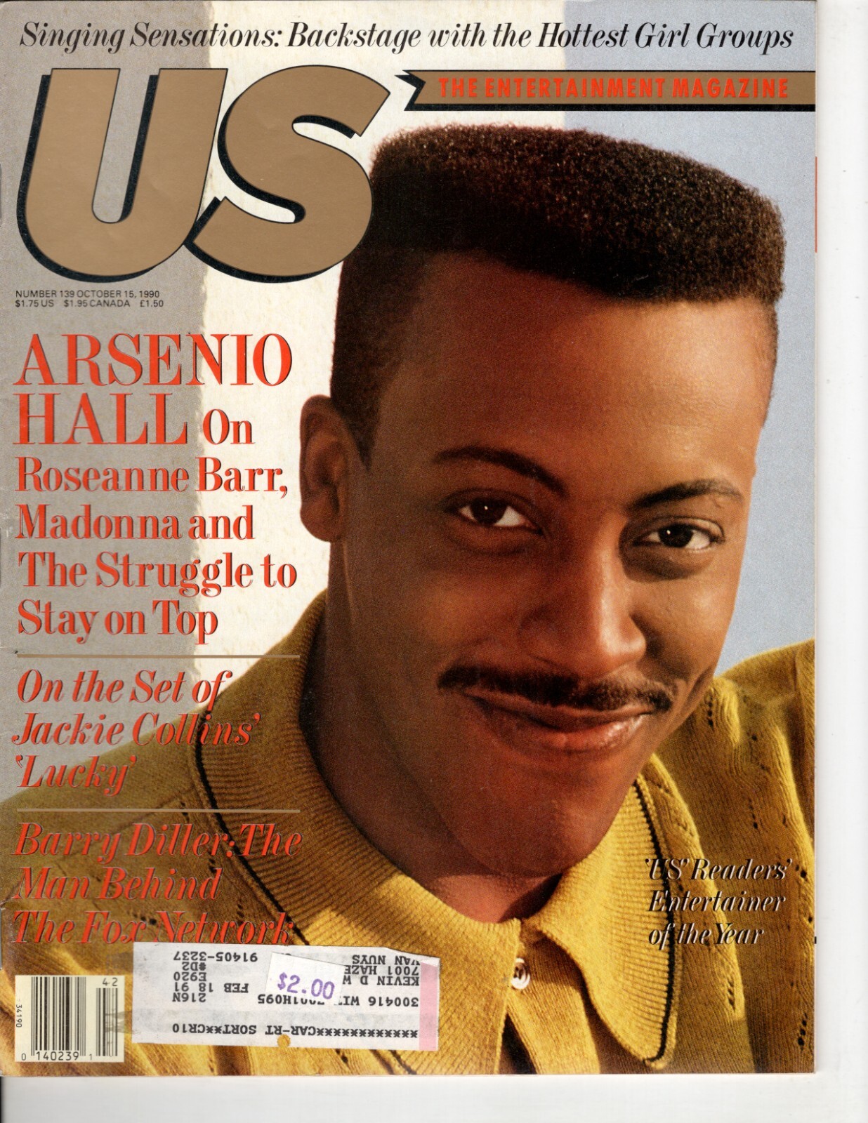 US Magazine #139 October 15 1990 Arsenio Hall Roseanne Barr Madonna