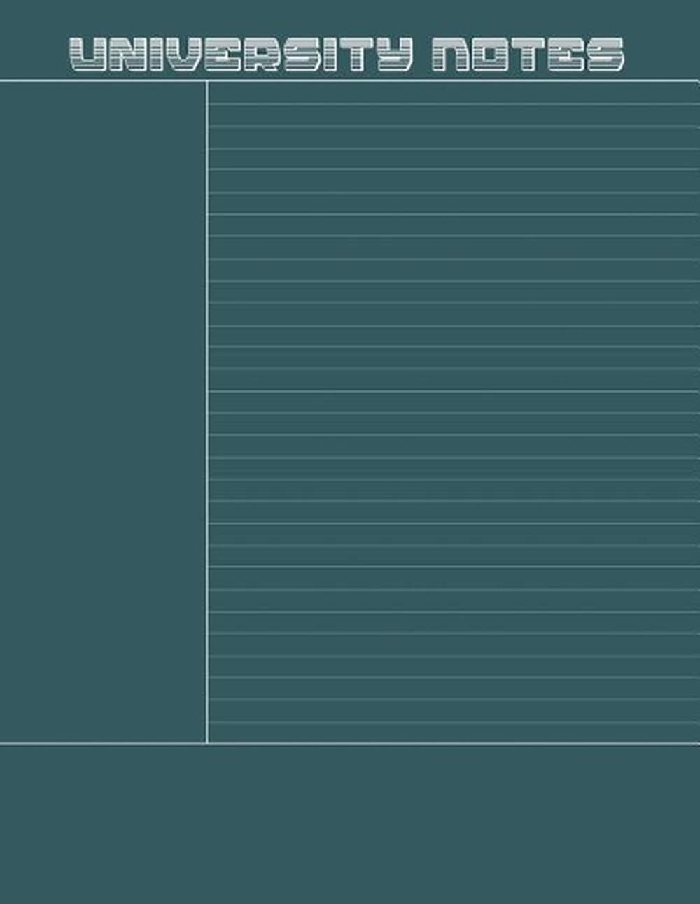University Notes: 100 pages of Cornell note paper, 8.5×11 in., matte cover by Un