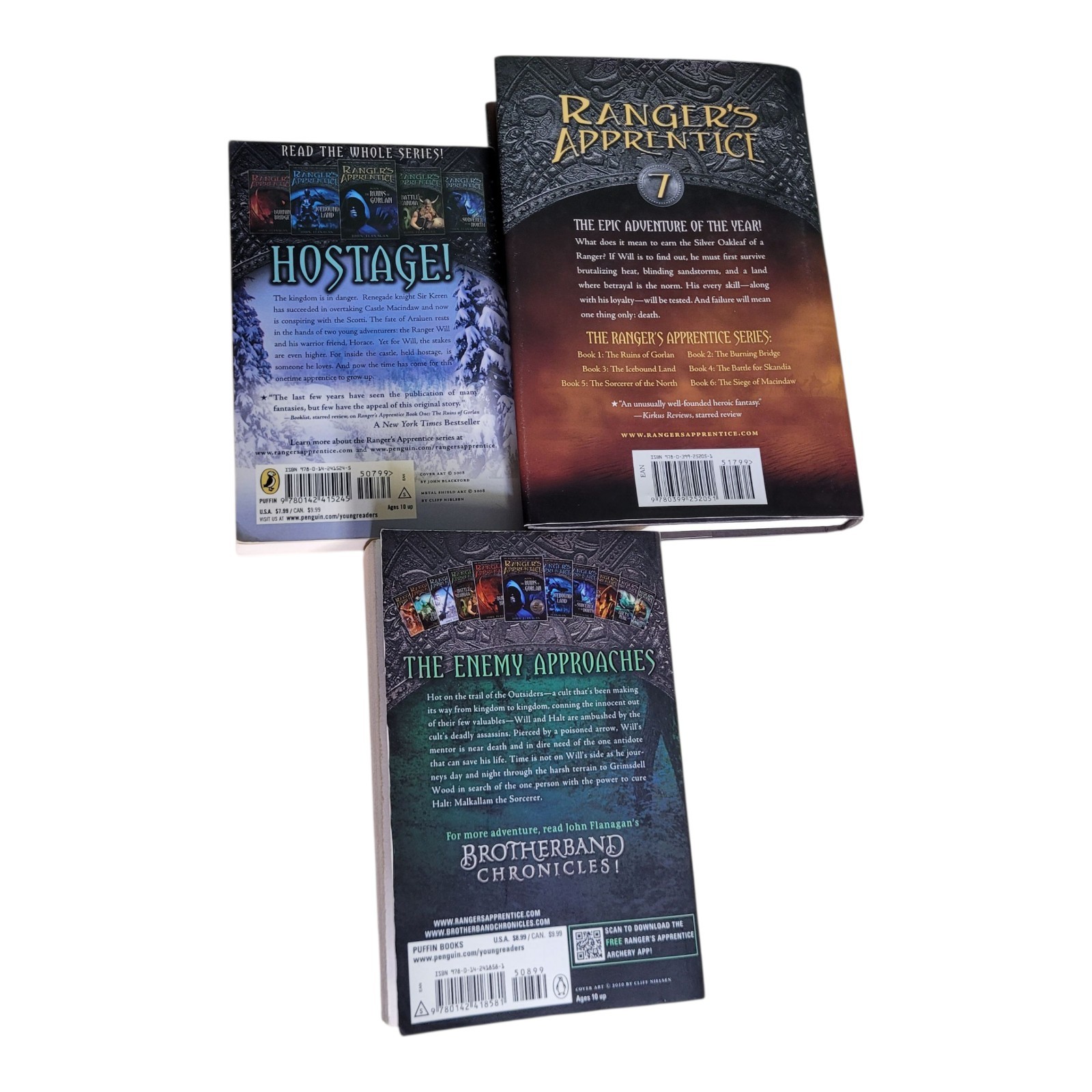 Paperback Lot of 7 (2-7, 9) Rangers Apprentice Series John Flanagan Books Set