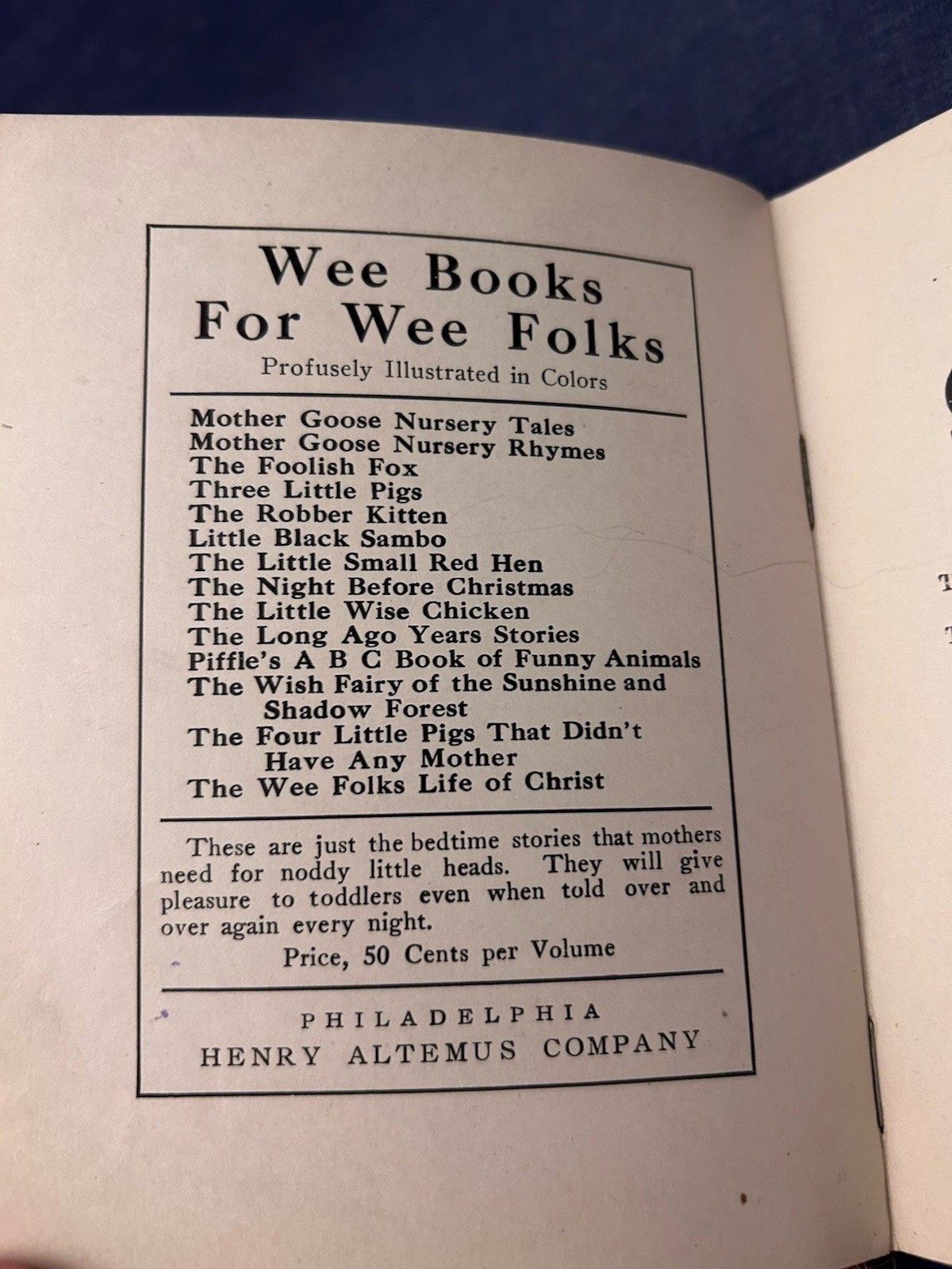 Antique 1920s The Robber Kitten by John Rea Neill Altemus Wee Book 5.5 x 4.5
