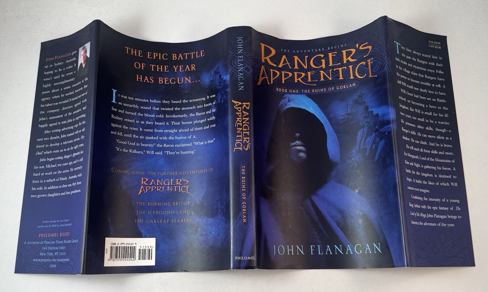 Ranger’s Apprentice-Bk 1-Ruins Gorlan-John Flanagan-SIGNED-1st Edition/7th-RARE!
