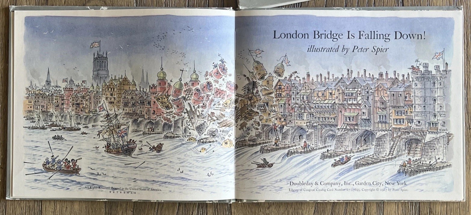 VTG LONDON BRIDGE IS FALLING DOWN 1967 1st Edition Hardcover Children’s Book