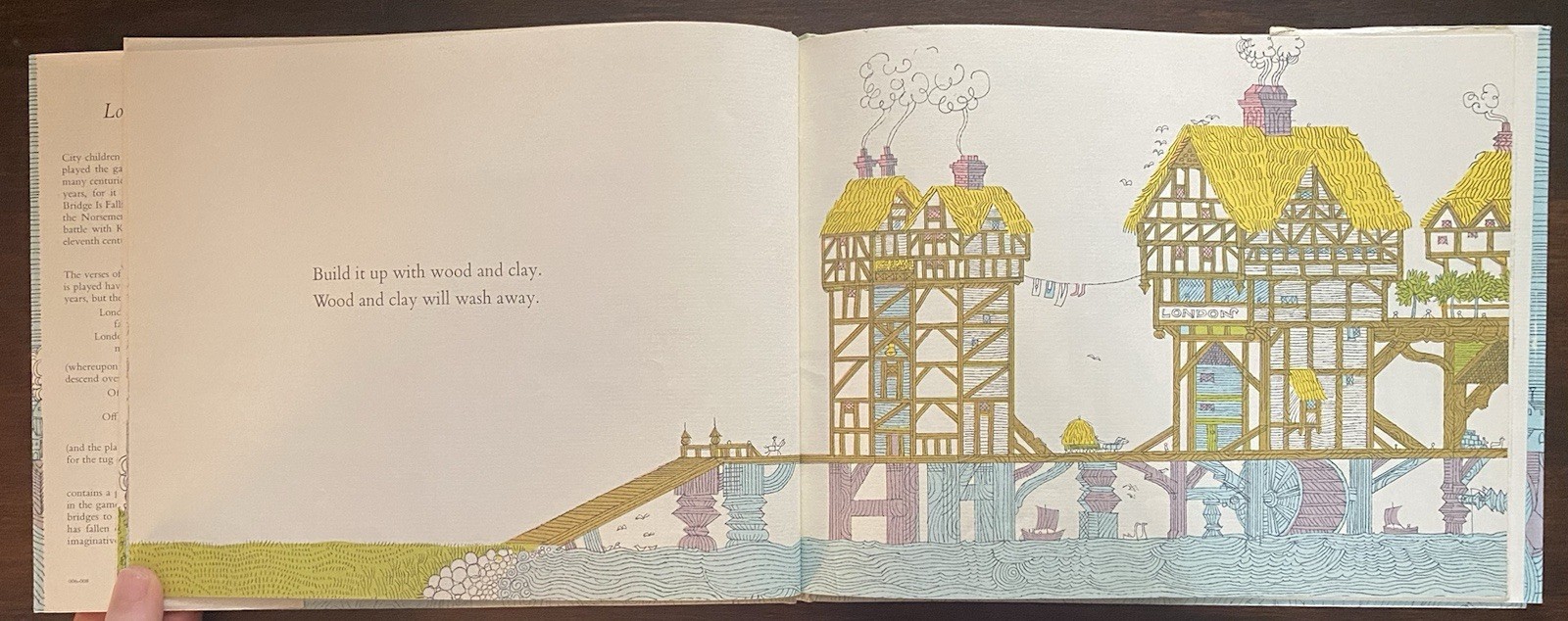 London Bridge Is Falling Down By Ed Emberly, Vintage 1967 Hardcover