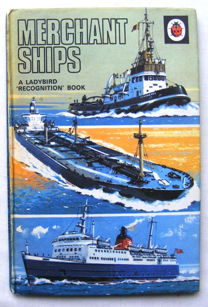 Ladybird Book – Merchant Ships – Recognition 584 -1st Edition- VGC +FREE COVER+