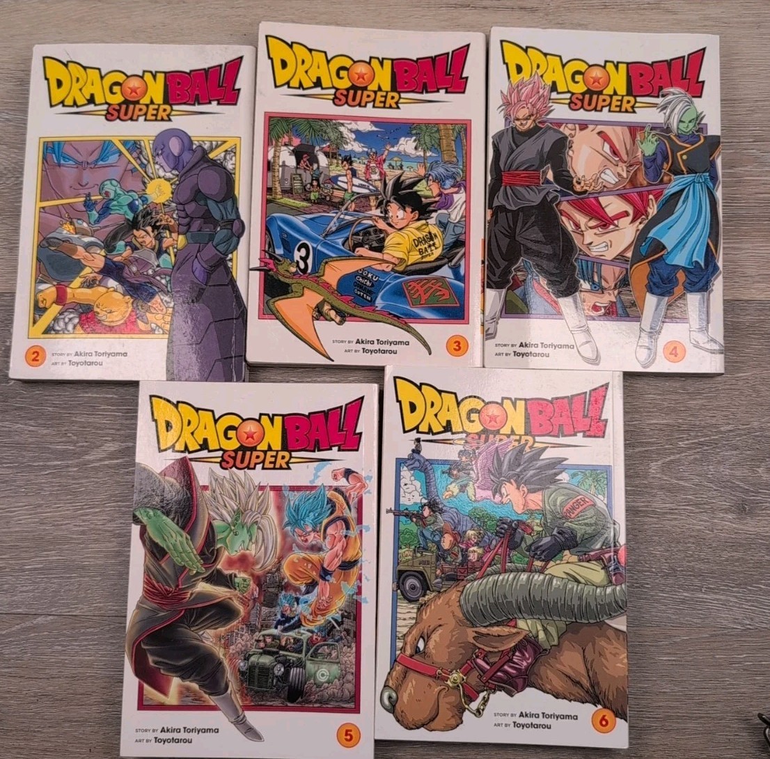 Dragon Ball Super Manga By Akira Toriyama Book 2,3,4,5,6 Lot Set 5. 2015