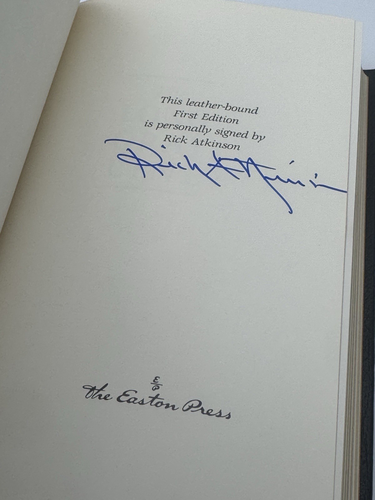 Rick Atkinson The Long Gray Line Signed Book 1st Edition Easton Press 1989