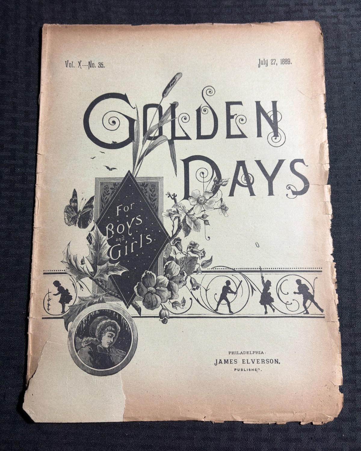 1889 July 27 GOLDEN DAYS Magazine for Boys & Girls GD+ 2.5 Not in the Bills