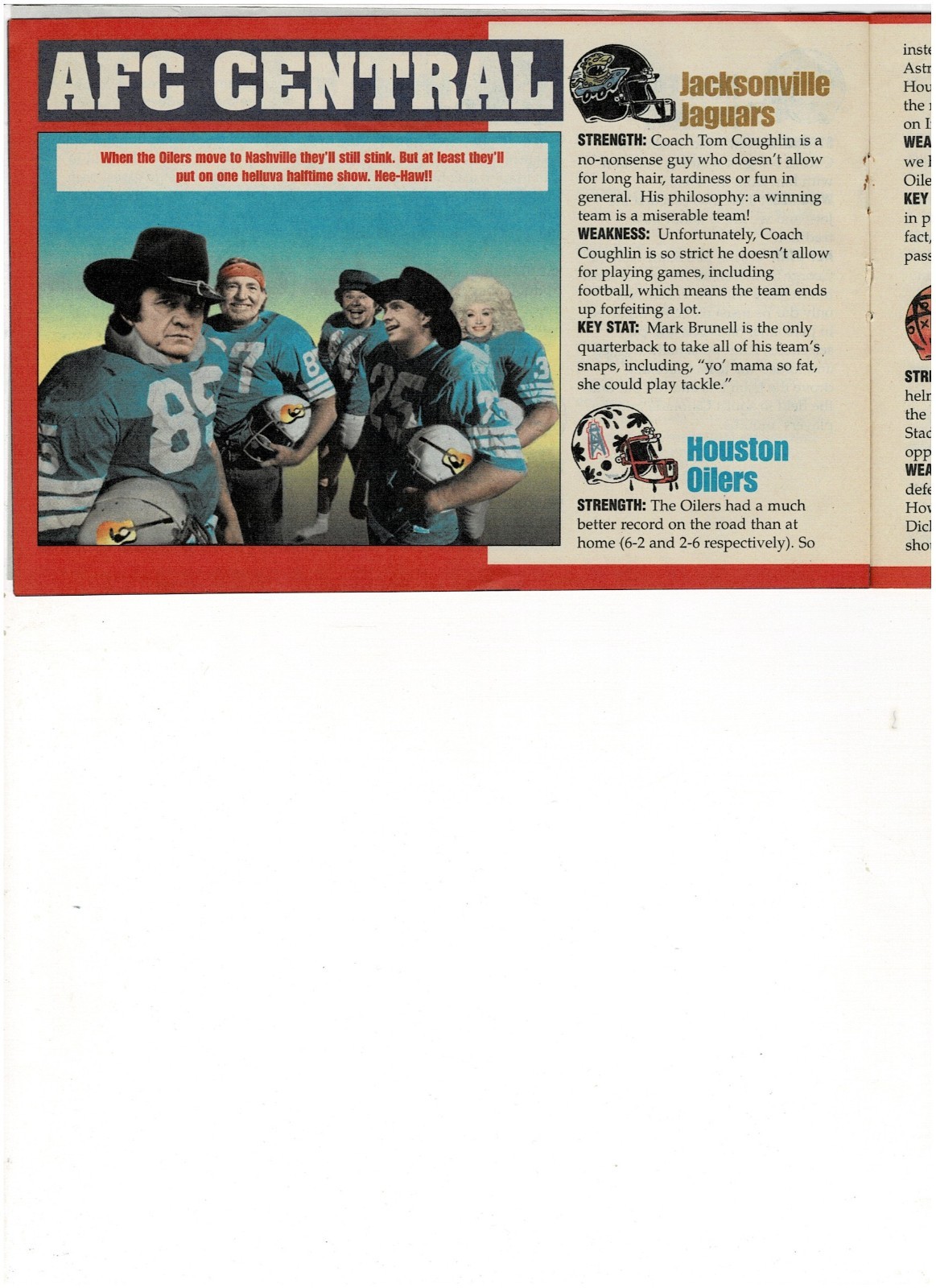 Cracked Magazine 1997 Football Guidebook Madden Emmitt Parcels Cowboys
