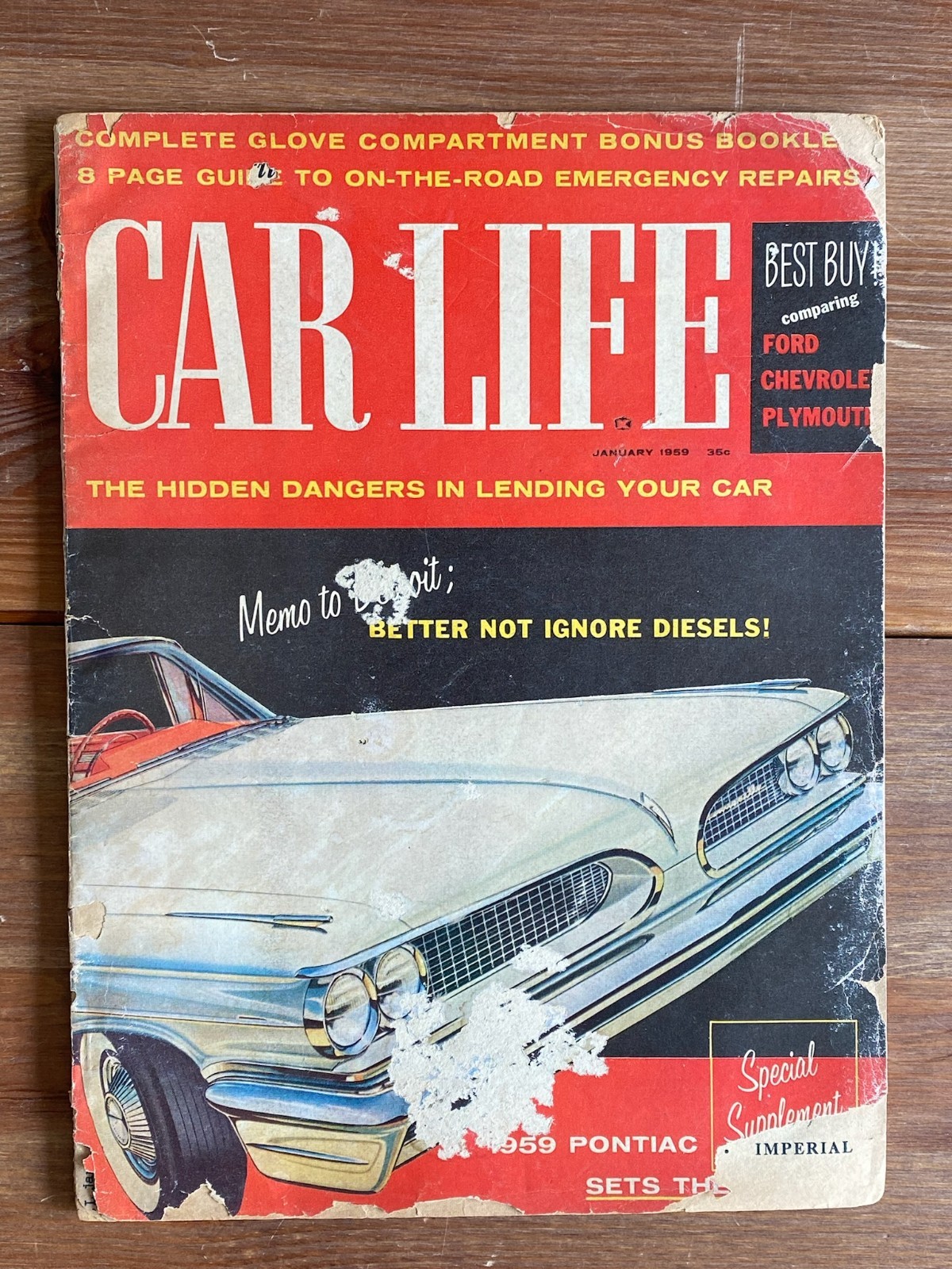 1959 Detroit Auto Preview ~ Car Life Jan 1959 ~ Pontiac Ford Chevy Buyer Guide