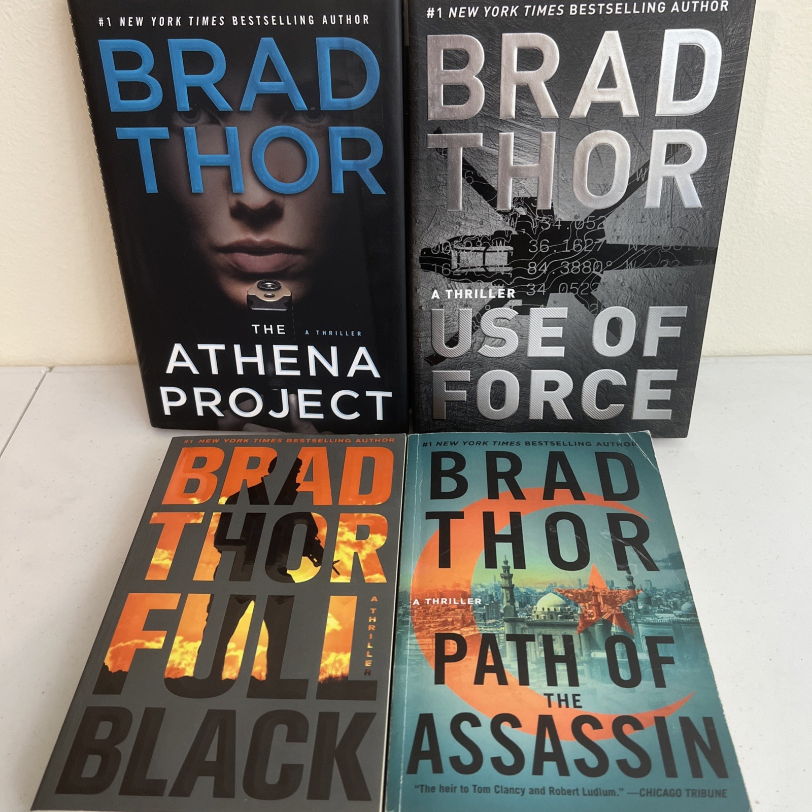 Brad Thor Book Lot 4 Scot Harvath Use Force Full Black Athena Path Assassin Mix