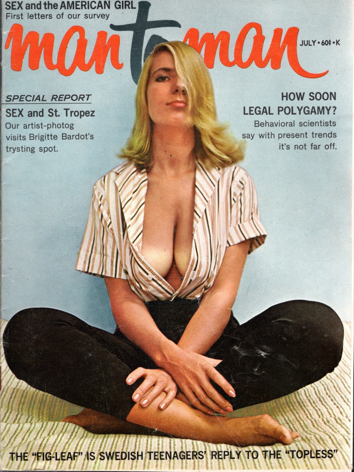 MAN TO MAN MAGAZINE JULY 1965 Sex & the American Girl Magazine