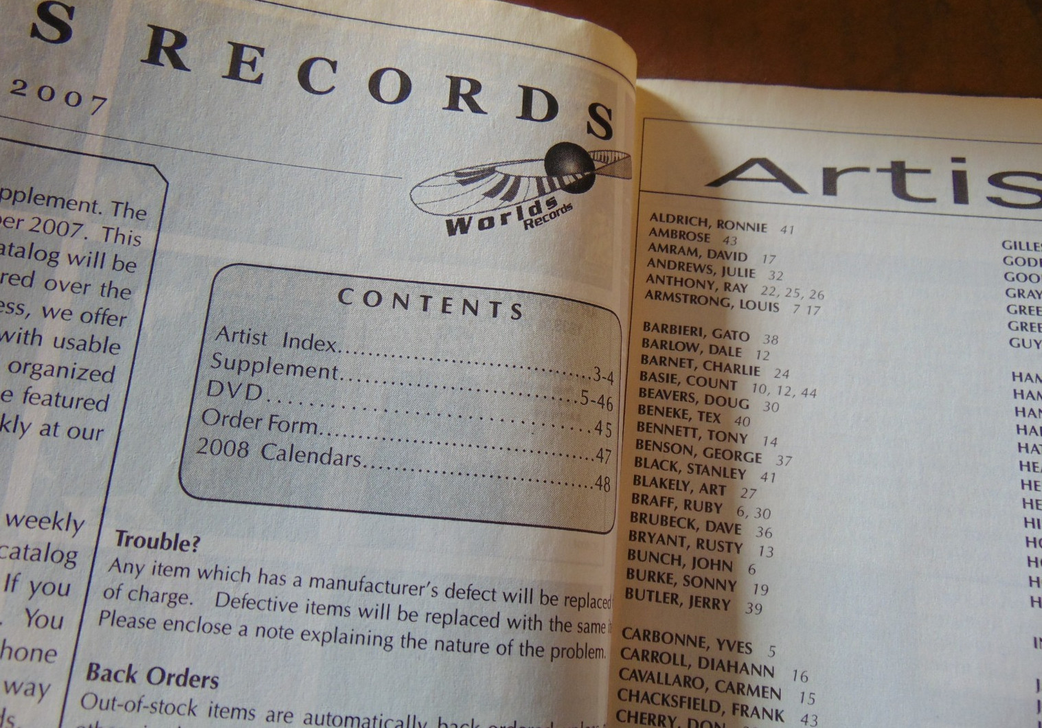 2 Worlds Records Worldsrecords 2004 and 2007 catalogs, 69, 47 pages