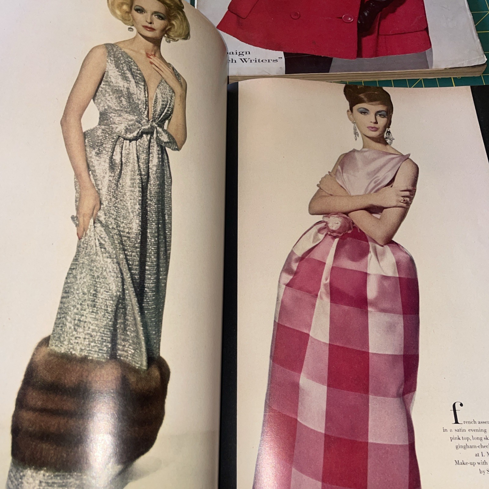 4 vintage Vogue Magazine lot 1960 1960s Fashion Sept Nov July Dec PERFECT