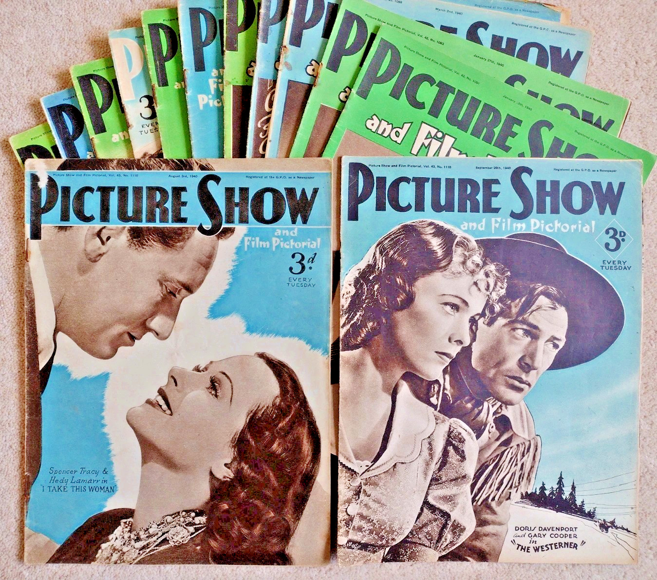 Picture Show magazine x13 1940 issues WW2 Home Front – all listed