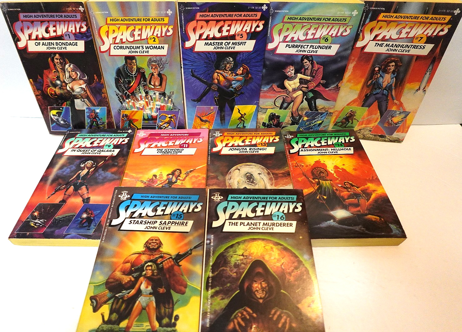 Spaceways (by John Cleve) 11 paperback books