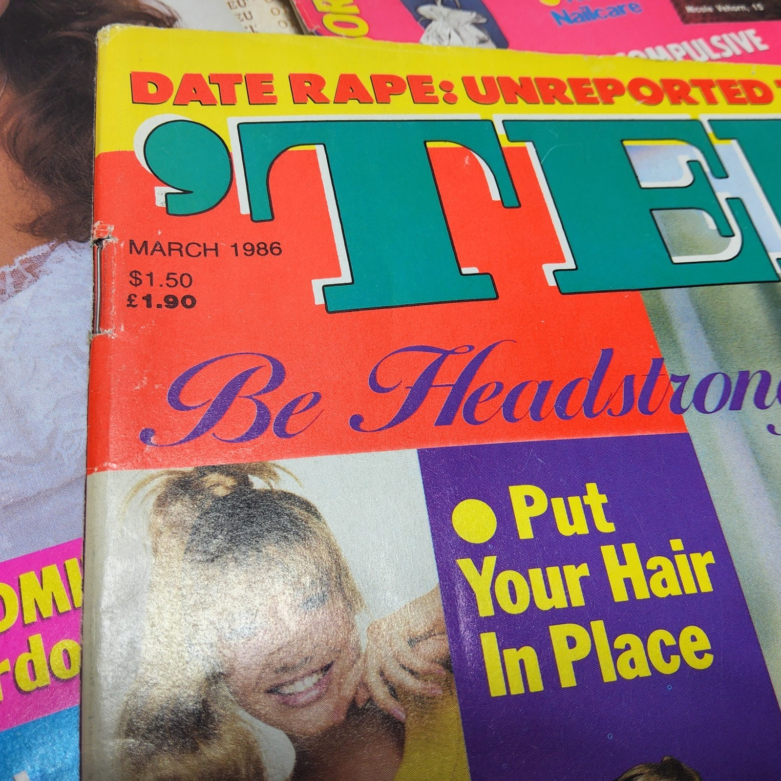Vtg tEEN magazine march 1986 fashion makeup hair 80s angela hines patrick swayze