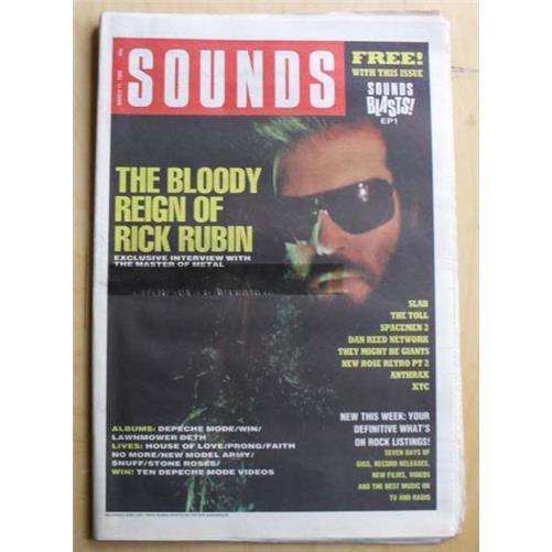 RICK RUBIN SOUNDS MAGAZINE MARCH 11 1989 – RICK RUBIN COVER WITH INTERVIEW (NO E