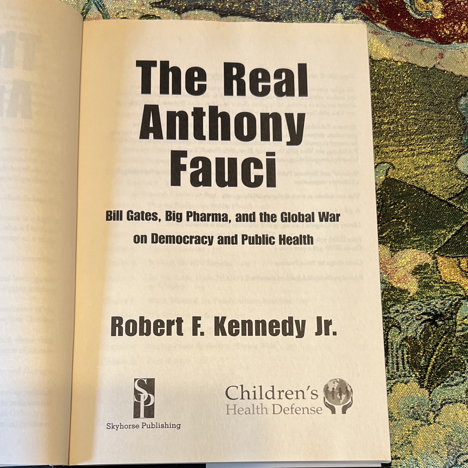 The Real Anthony Fauci Robert F. Kennedy Jr. HC 2021 Skyhorse DJ CHD