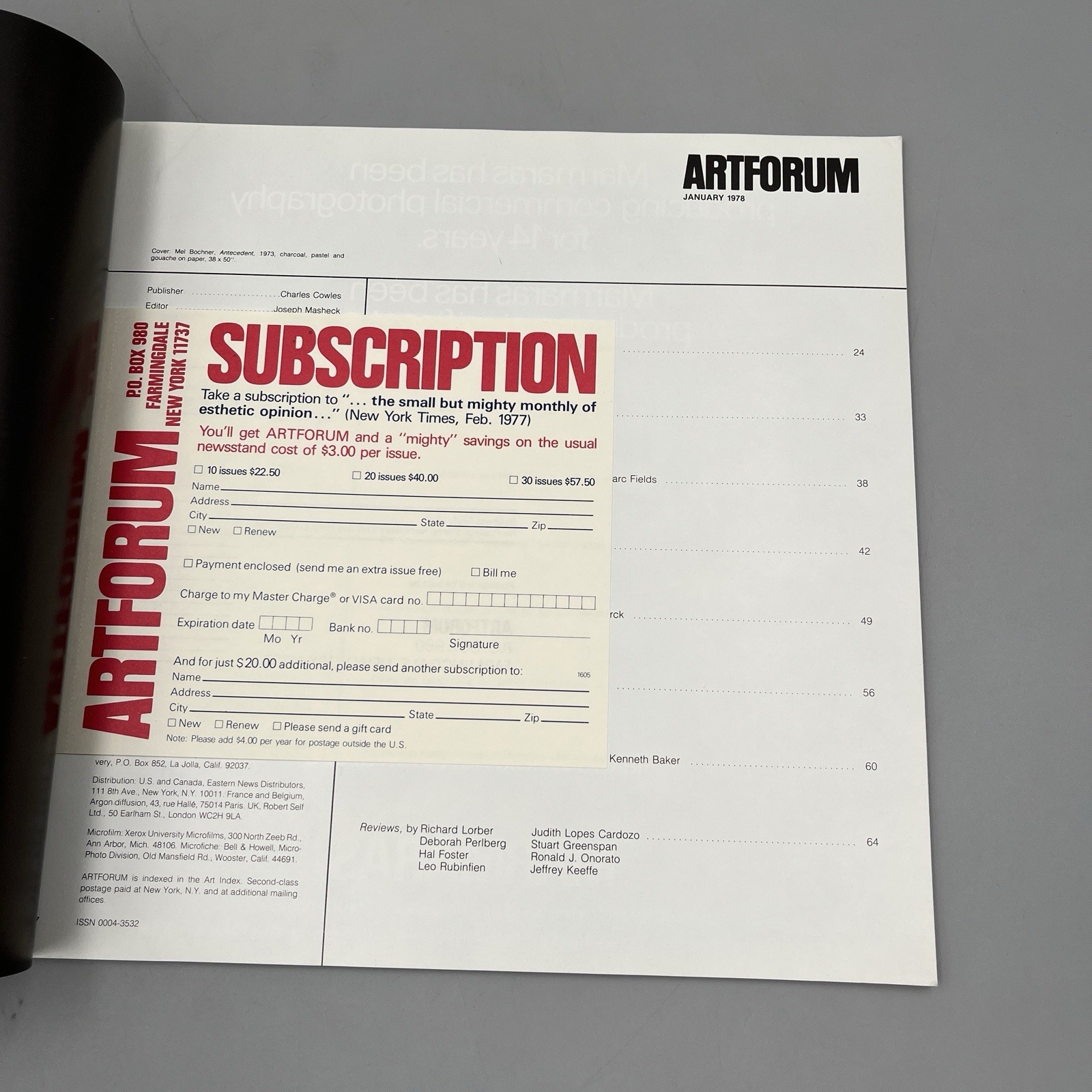 Artforum Magazine – Lot of 6 Issues 1972 – 1978 – RARE VINTAGE ART