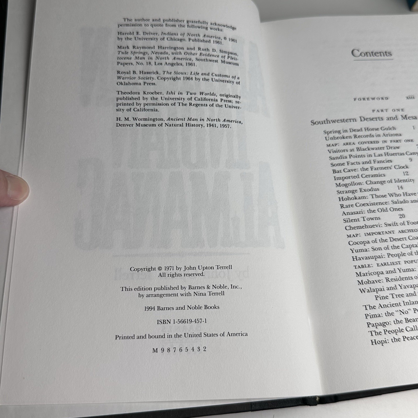 AMERICAN INDIAN ALMANAC John Upton Terrell HC 1994 Barnes & Noble AS SHOWN