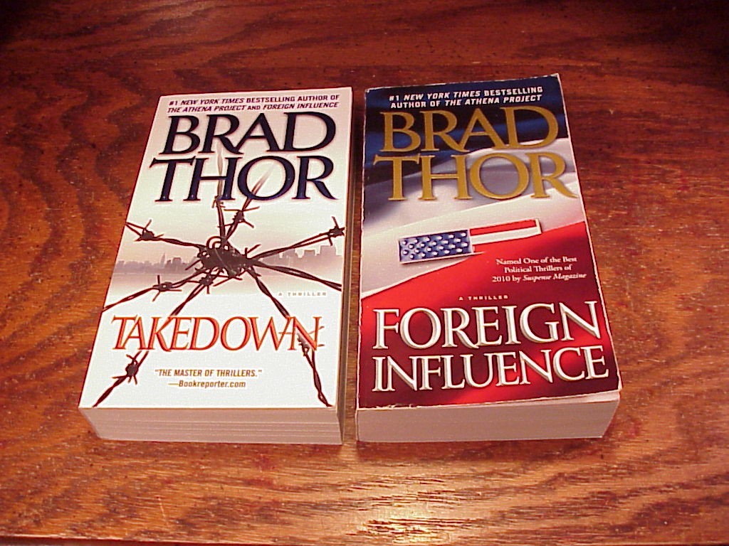 Lot of 7 Paperback Books by Brad Thor, PB, Take Down, Black List, Hidden Order