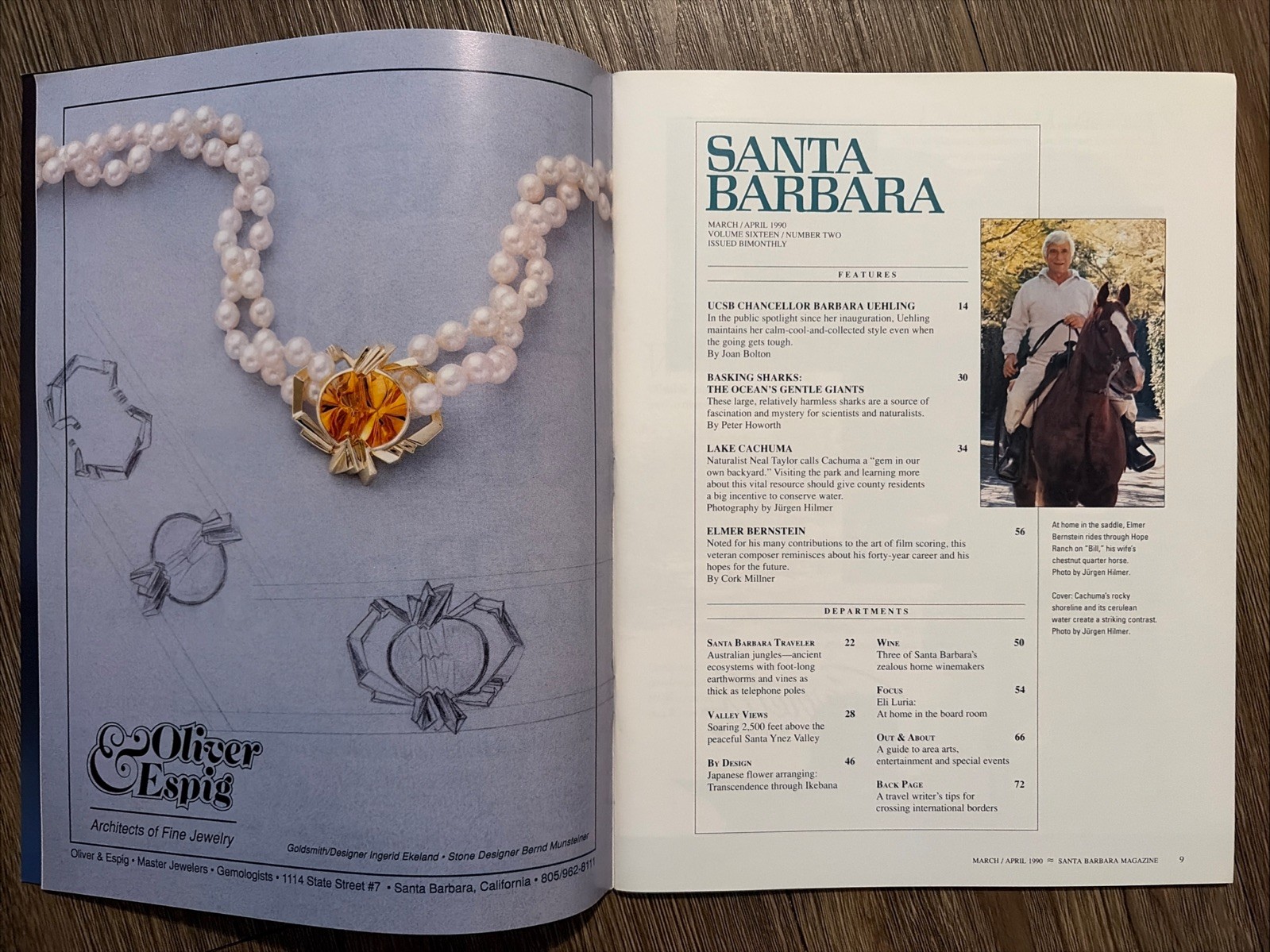 Vintage SANTA BARBARA MAGAZINE March/April 1990 “Cachuma: Just Add Water”