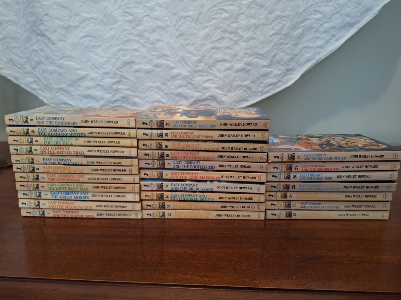 Lot of 28 Easy Company Western Paperback Books John Wesley Howard Jove Edition
