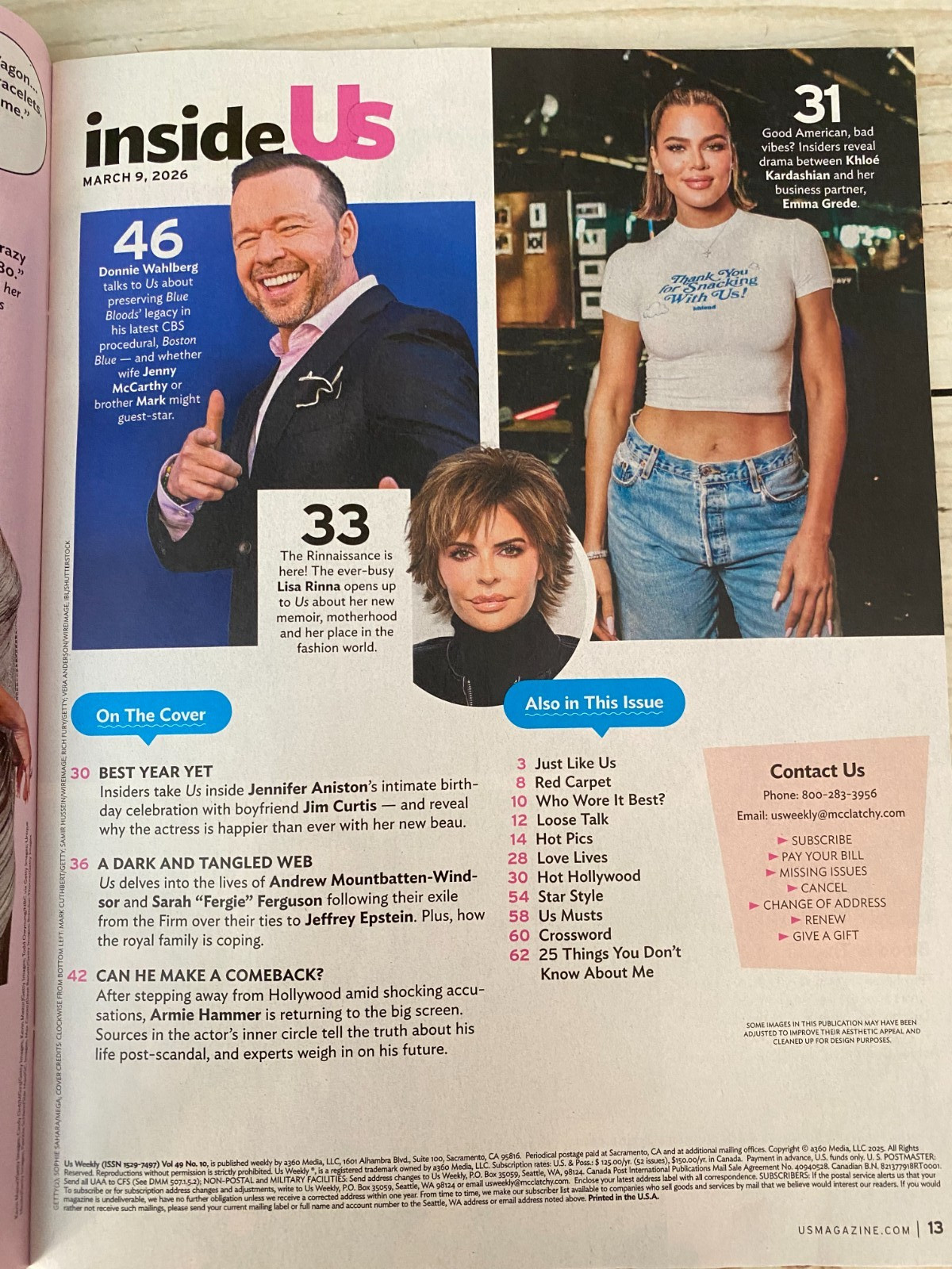 US Weekly March 9, 2026 issue10 Magazine Andrew, Fergie & The Epstein Connection
