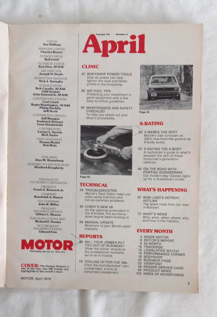 MOTOR Magazine April 1979 102 Pages Great Car repair Tips