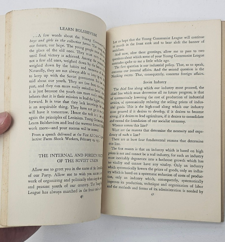Little Lenin Library: Volume 27 – Tasks of the Youth by Joseph Stalin 1940