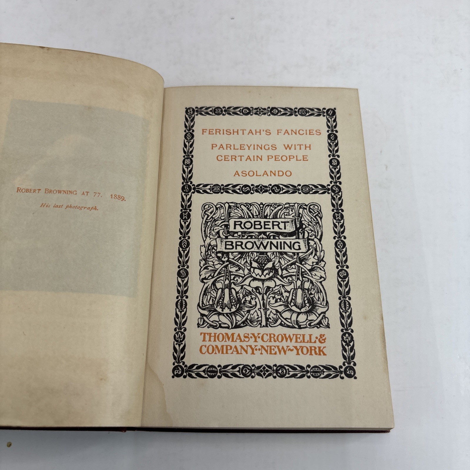 Robert Browning 1898 edition 4 Books Collection Lot Poetry Decor Antique