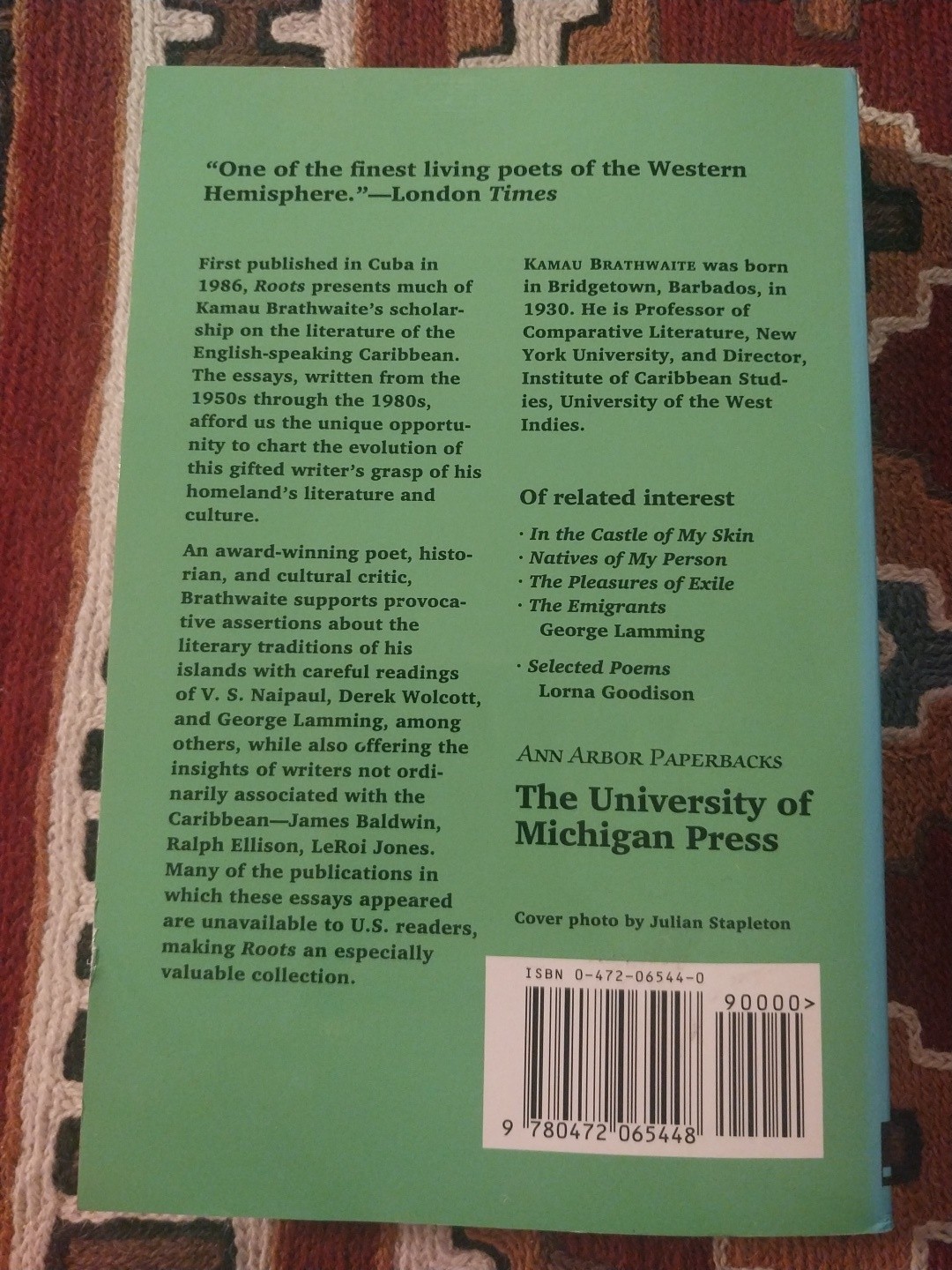 ROOTS by Kamau Brathwaite ( Paperback) PAGES NOT TURNED,EXCELLENT CONDITION
