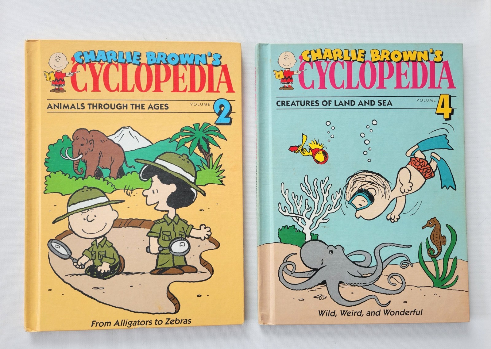 Vintage 1990 Charlie Brown’s ‘Cyclopedia HCs Lot of 5: Books 2 4 6 8 9