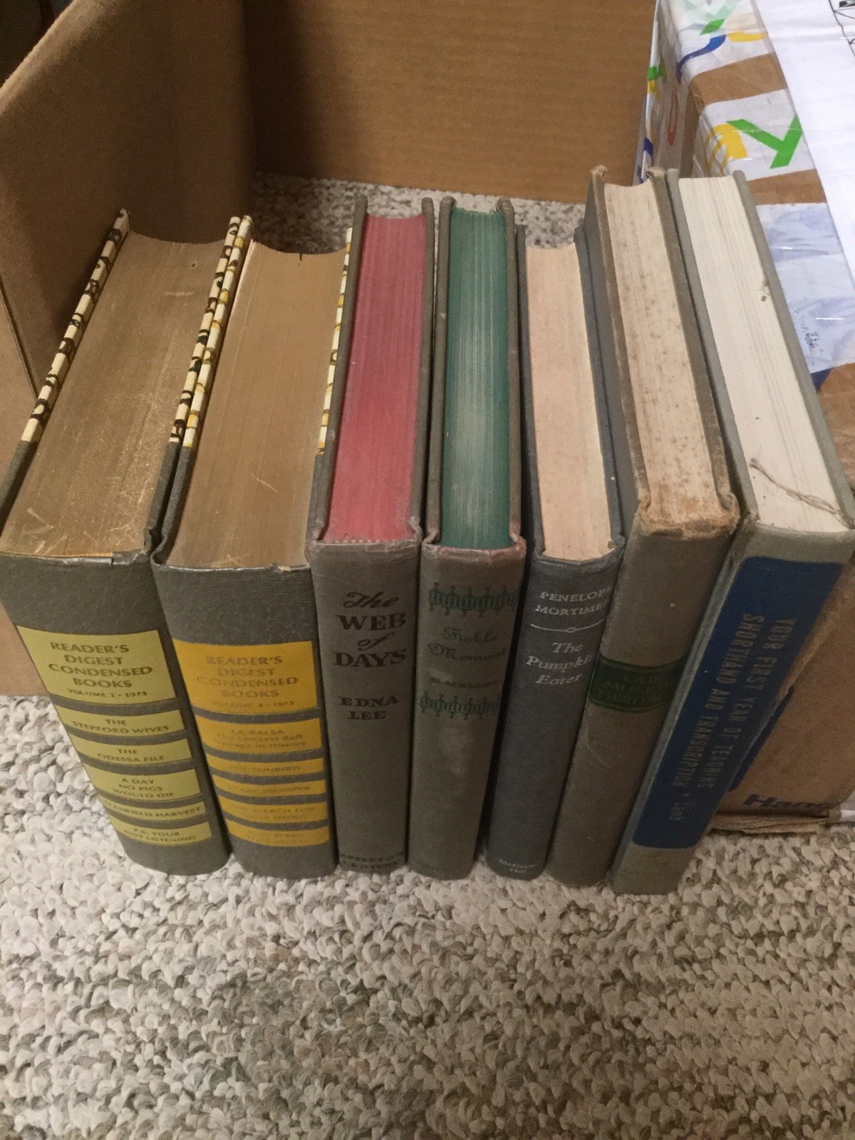 Lot of 7 Shades Of Gray Hardcover Books Collection Set Decorative Shelve AB15