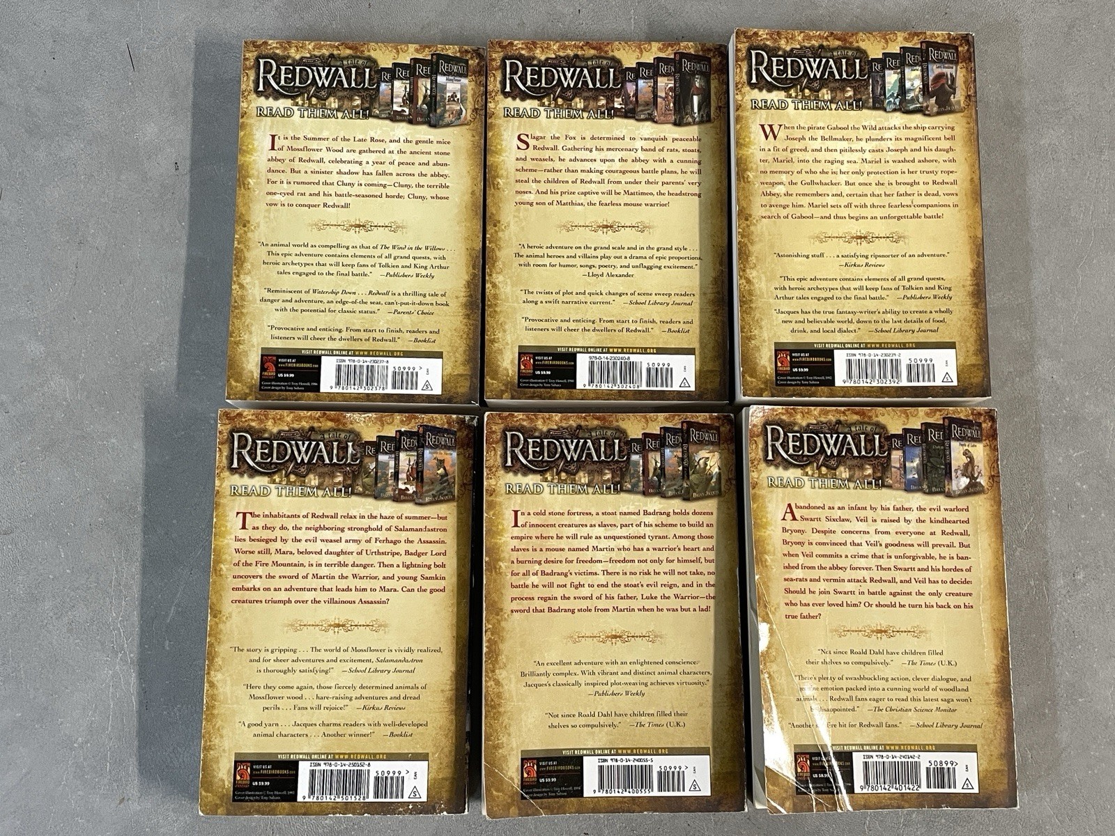 Brian Jacques Redwall Books PB Lot of 19 Almost Full Series Instant Collection