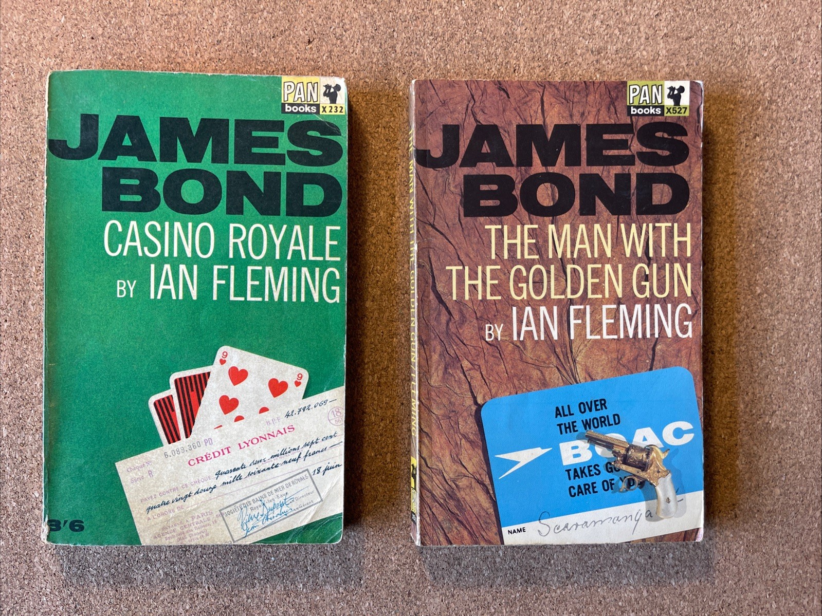 James Bond By Ian Fleming PBs x7 + Colonel Sun 1960s G to VG Casino Royale