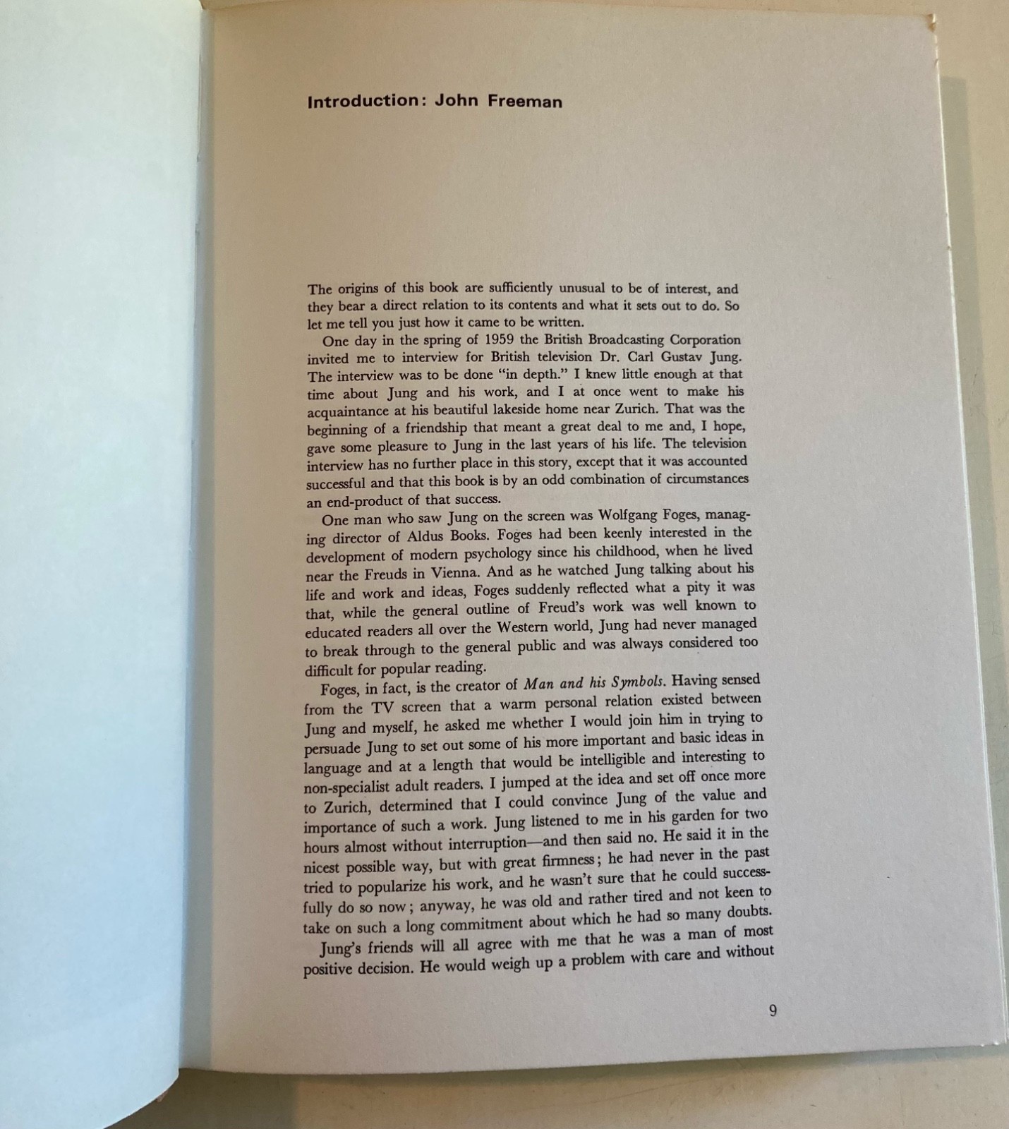 VTG Carl Jung book 1969 Man and his Symbols No Dust jacket