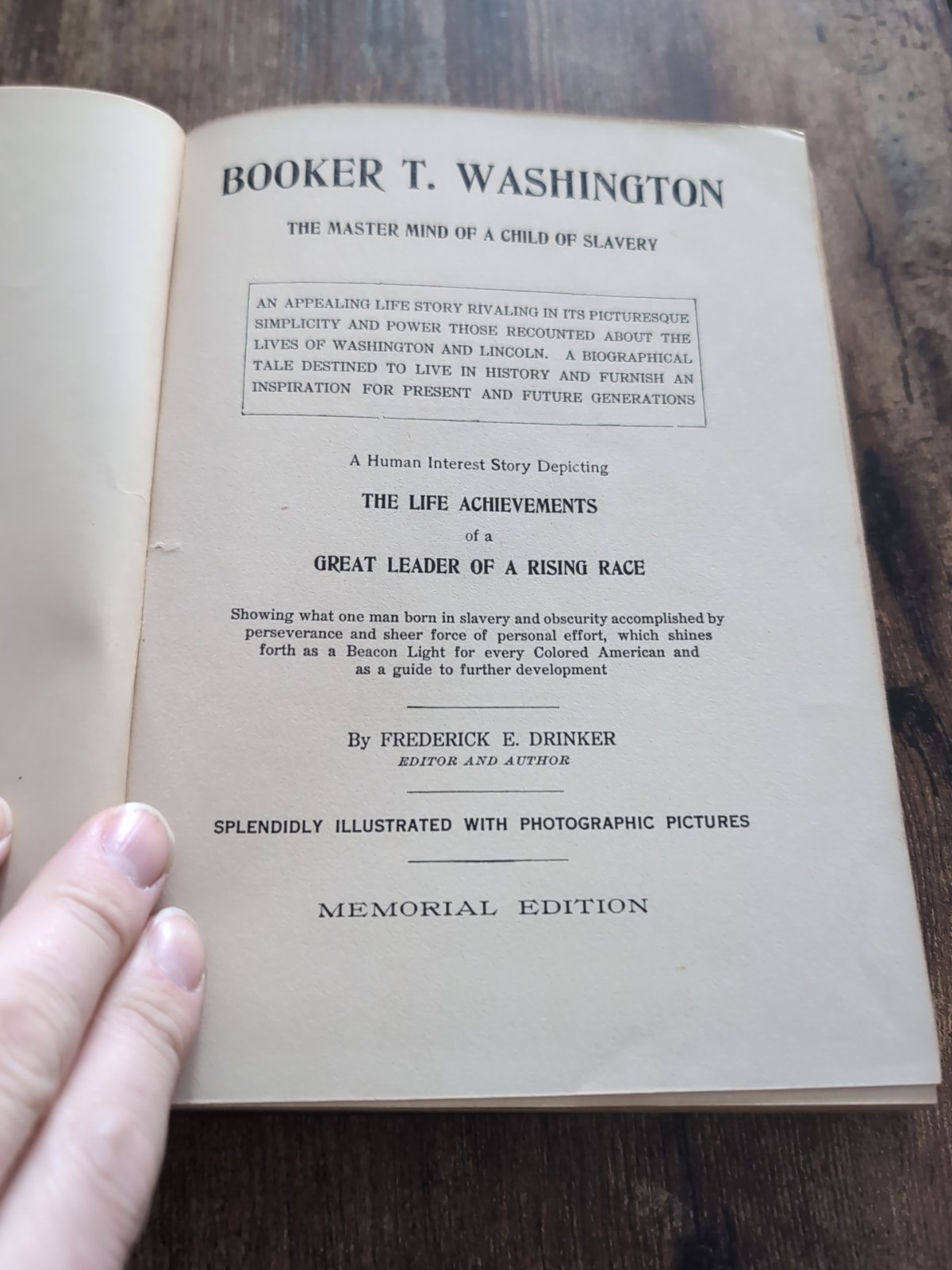 Booker T. Washington The MasterMind of a Child of Slavery,Frederick Drinker 1915