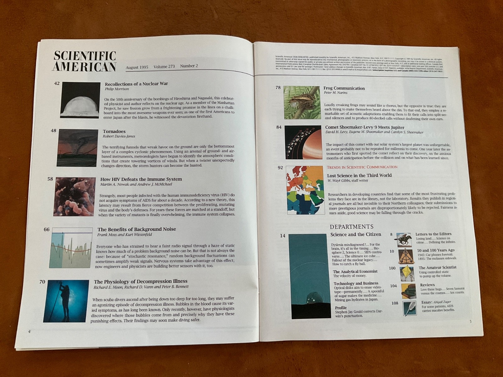 Scientific American Magazine August 1995