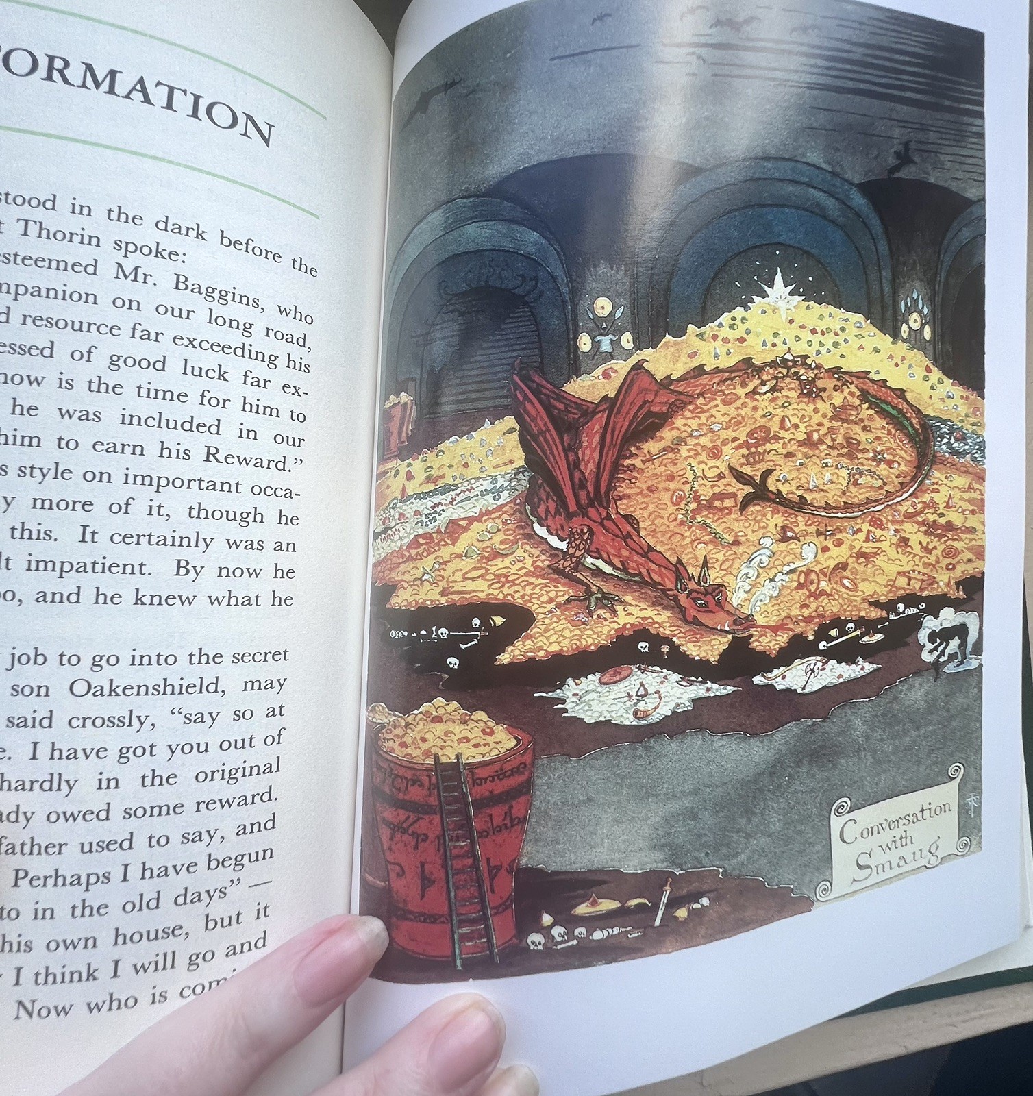 1987 Tolkien LOTR Red Leather Collector’s Edition w/ Map Illustrated Hobbit Set