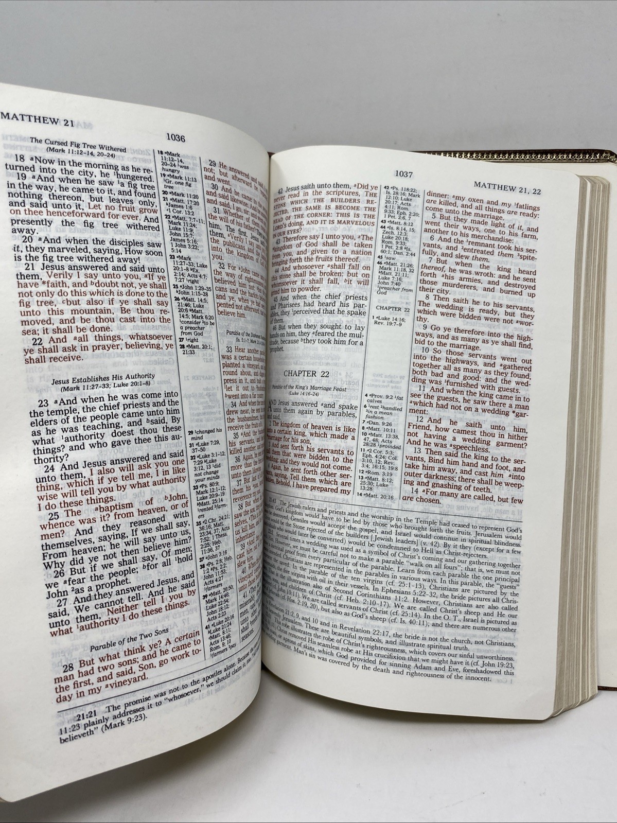 Rice Reference Bible KJV Genuine Cowhide Red Letter 1981 Nelson Limited Edition