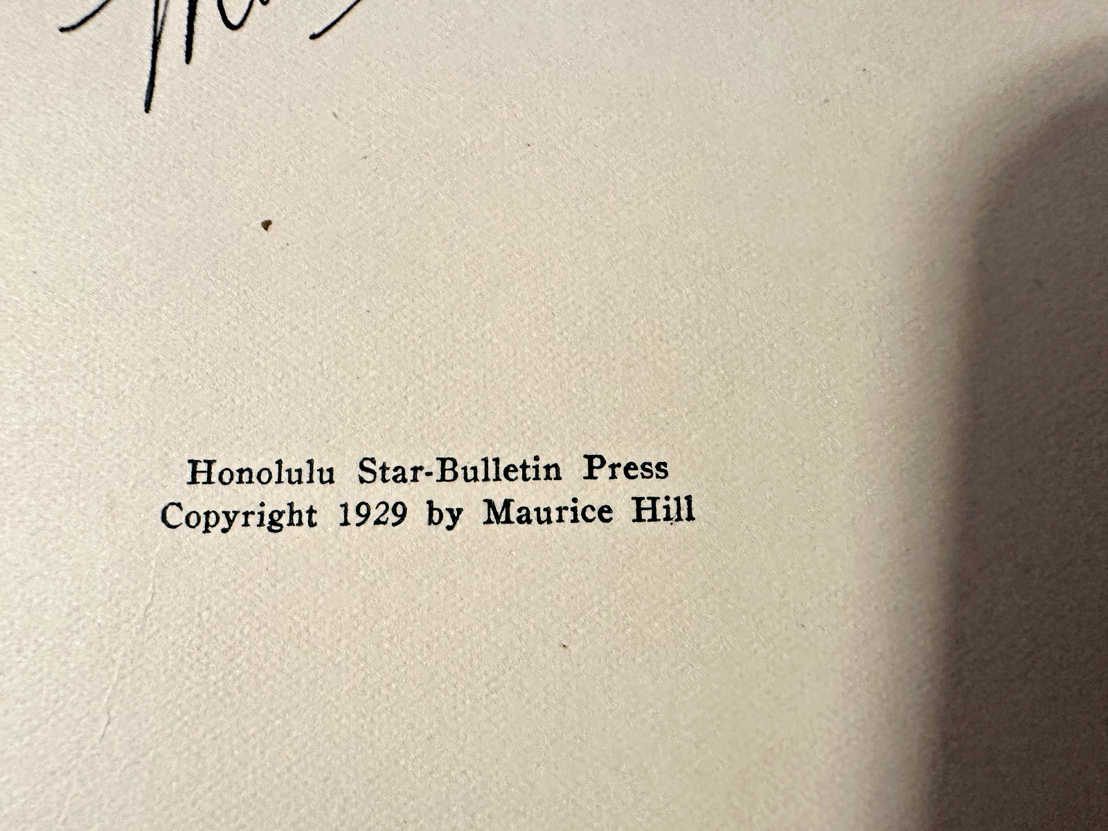 Golden Shower Maurice Hill SIGNED 1929 Hawaii Honolulu Star Bulletin John Kelly