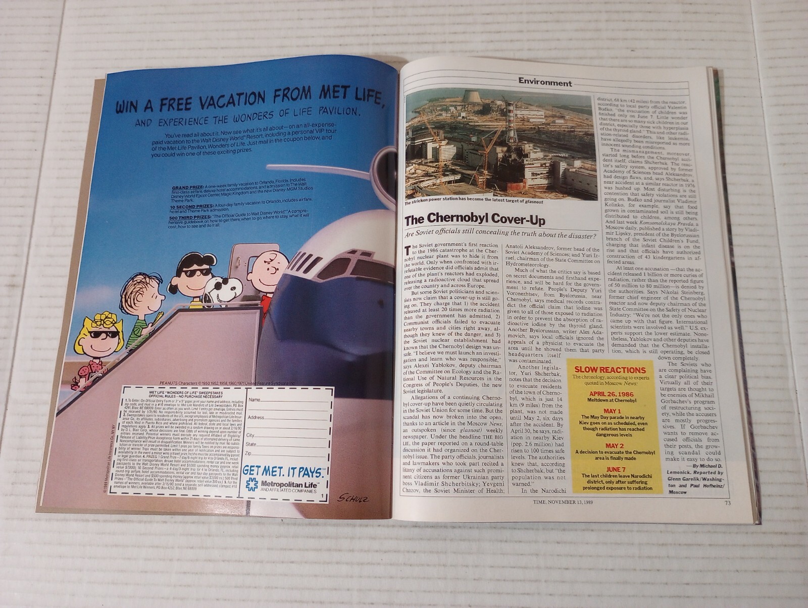 Time Mag Nov 13 1989 Arsenio Hall First Cellphone Bush Gorbechev Ortega Krenz