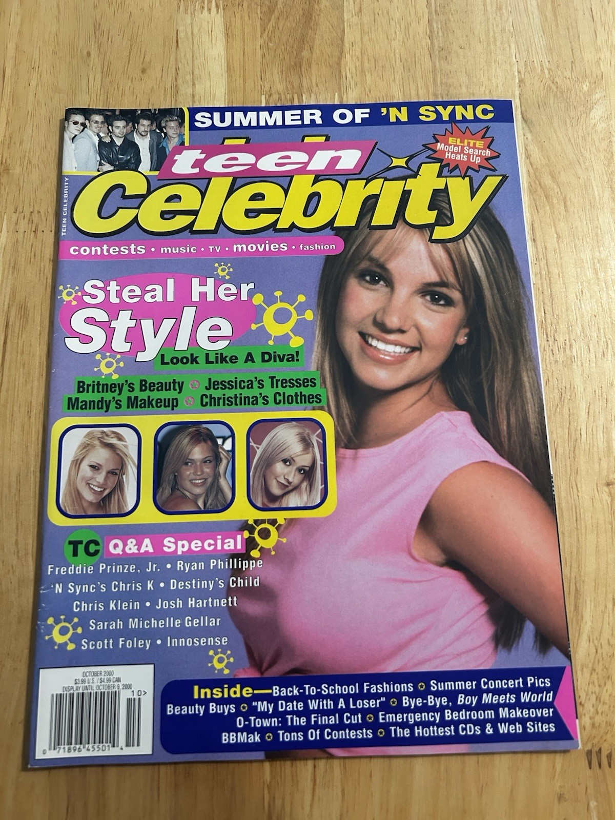 Teen Celebrity Magazine October 2000 Britney Spears Cover