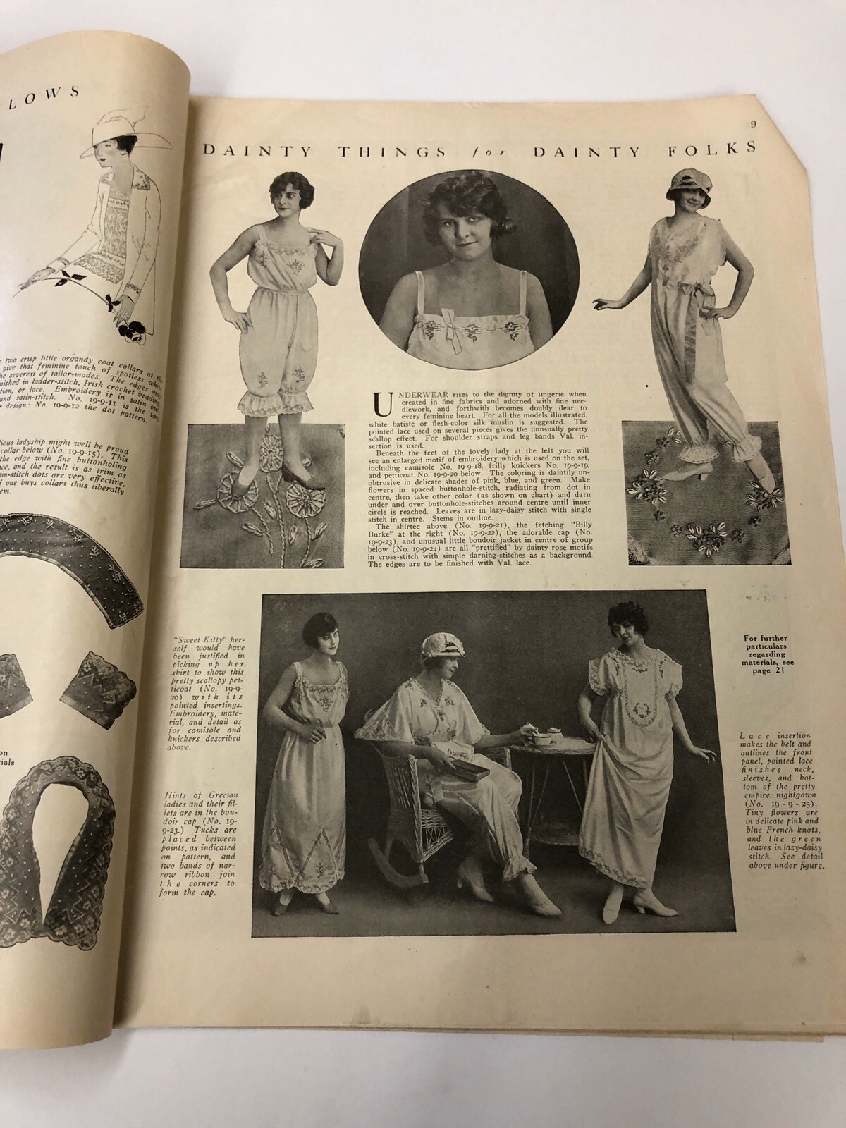 Modern Priscilla Magazine Needlework Women’s Fashions Vintage Ads Sept. 1919