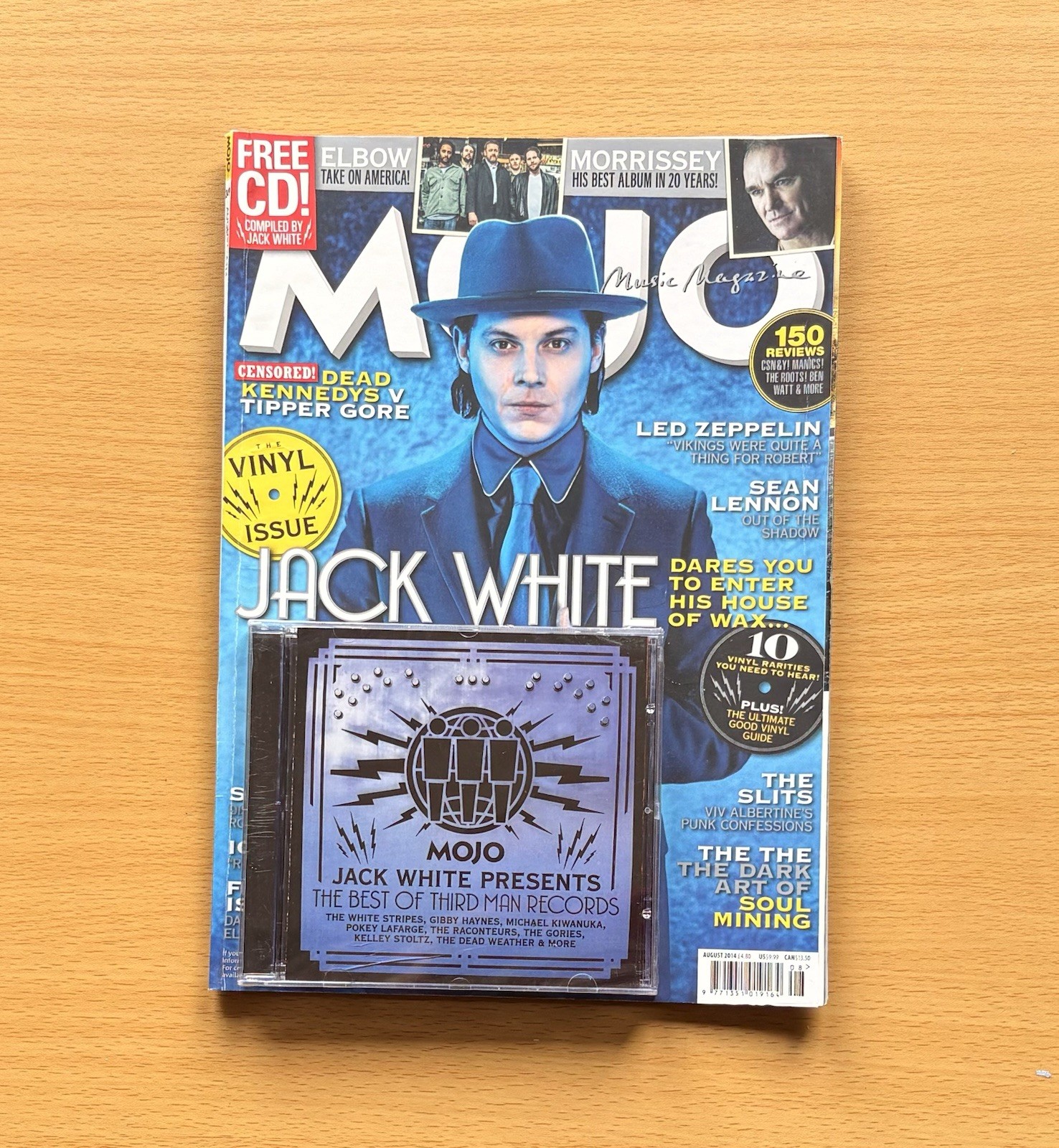 MOJO MAGAZINE August 2014 – Jack White, Led Zeppelin, The Slits, The The, ICE-T