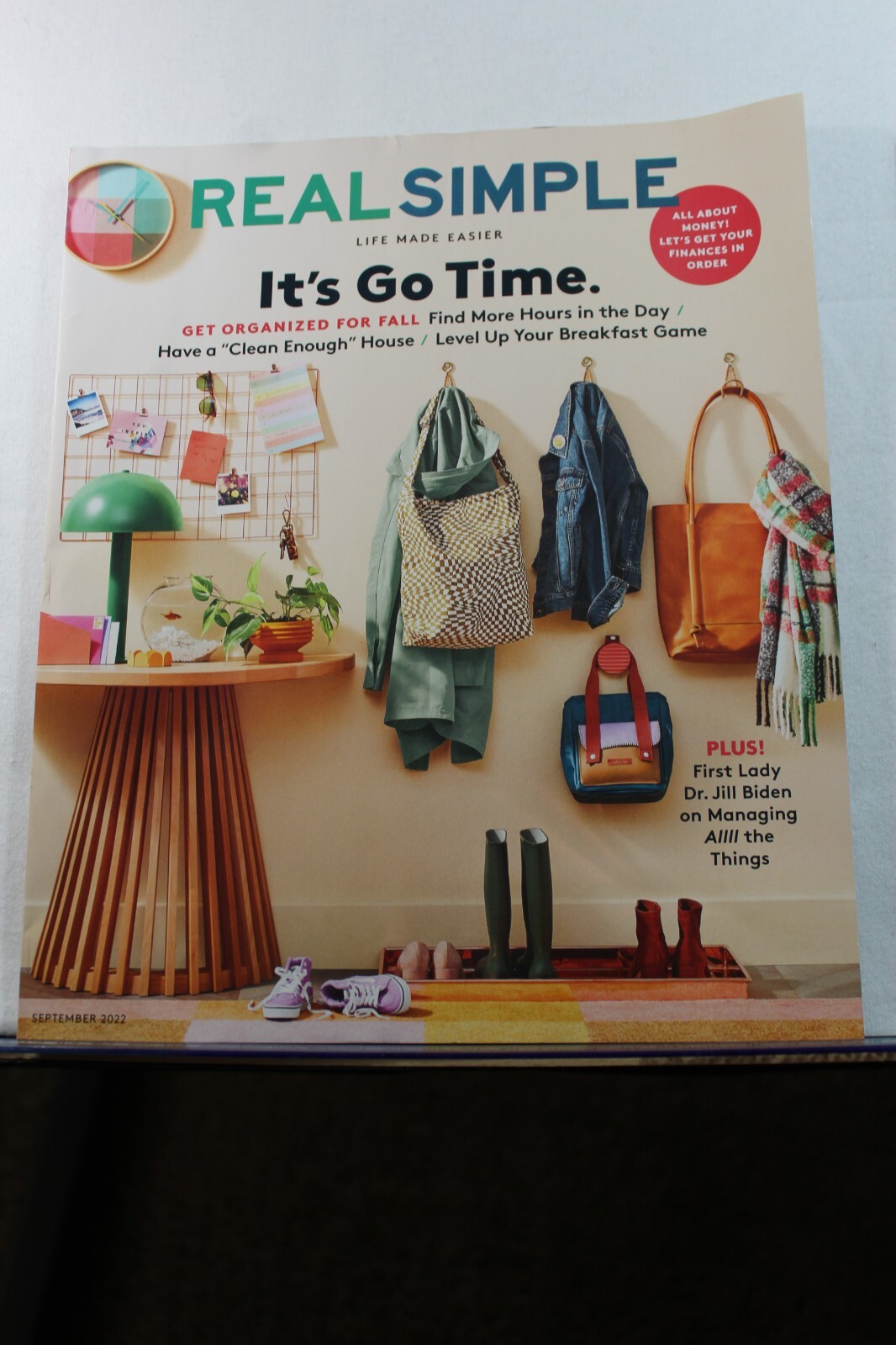 Real Simple Magazine Get organized for Fall / Dr Jill Biden September 2022